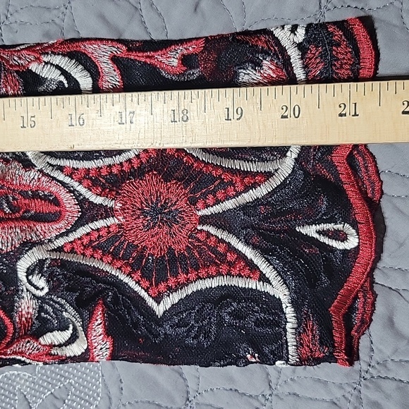 Reba long sleeve embroidered sheer‎ blouse size medium nwt - Picture 4 of 12